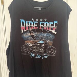Ride Free Graphic Sleeveless T-Shirt